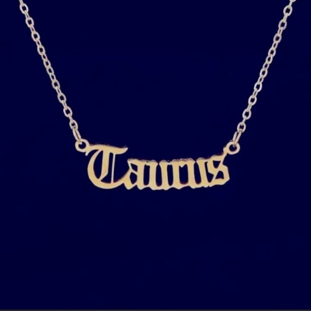 12 Astrological Letter Pendants Gold Necklace 925 - Picture 3 of 13